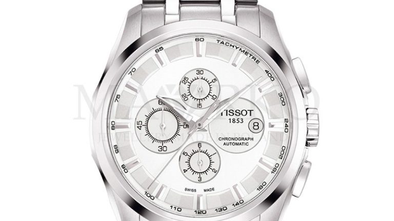 srebrny zegarek męski marki Tissot